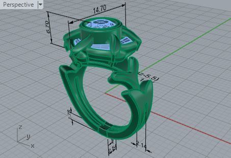 Diamond flower ring 3191 3D print model 3D print model_7