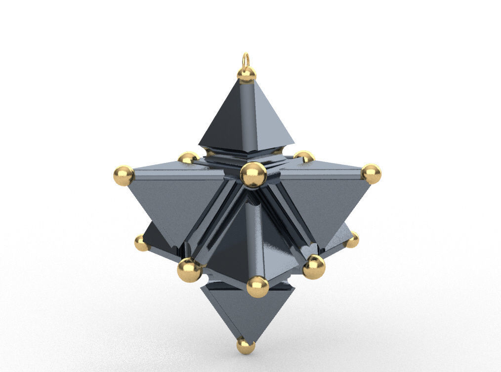 Star Pendant 3D model_2