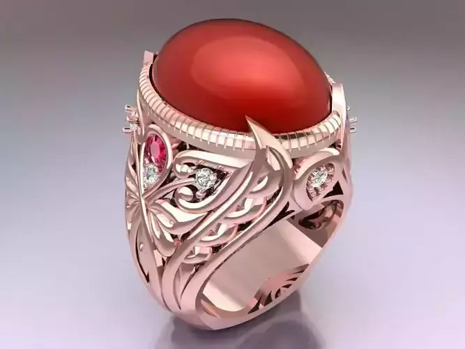 Pattern Rings - Oval Stone Rings - N4102