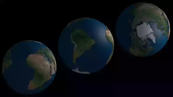Earth World Globe Map 3D model