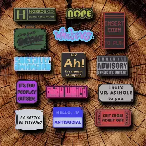 Unique Keychains Set Of 14