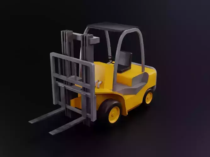 Industrial Forklift Lowpoly