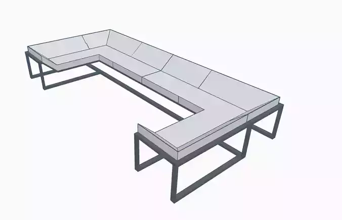 modern couch 3D print model