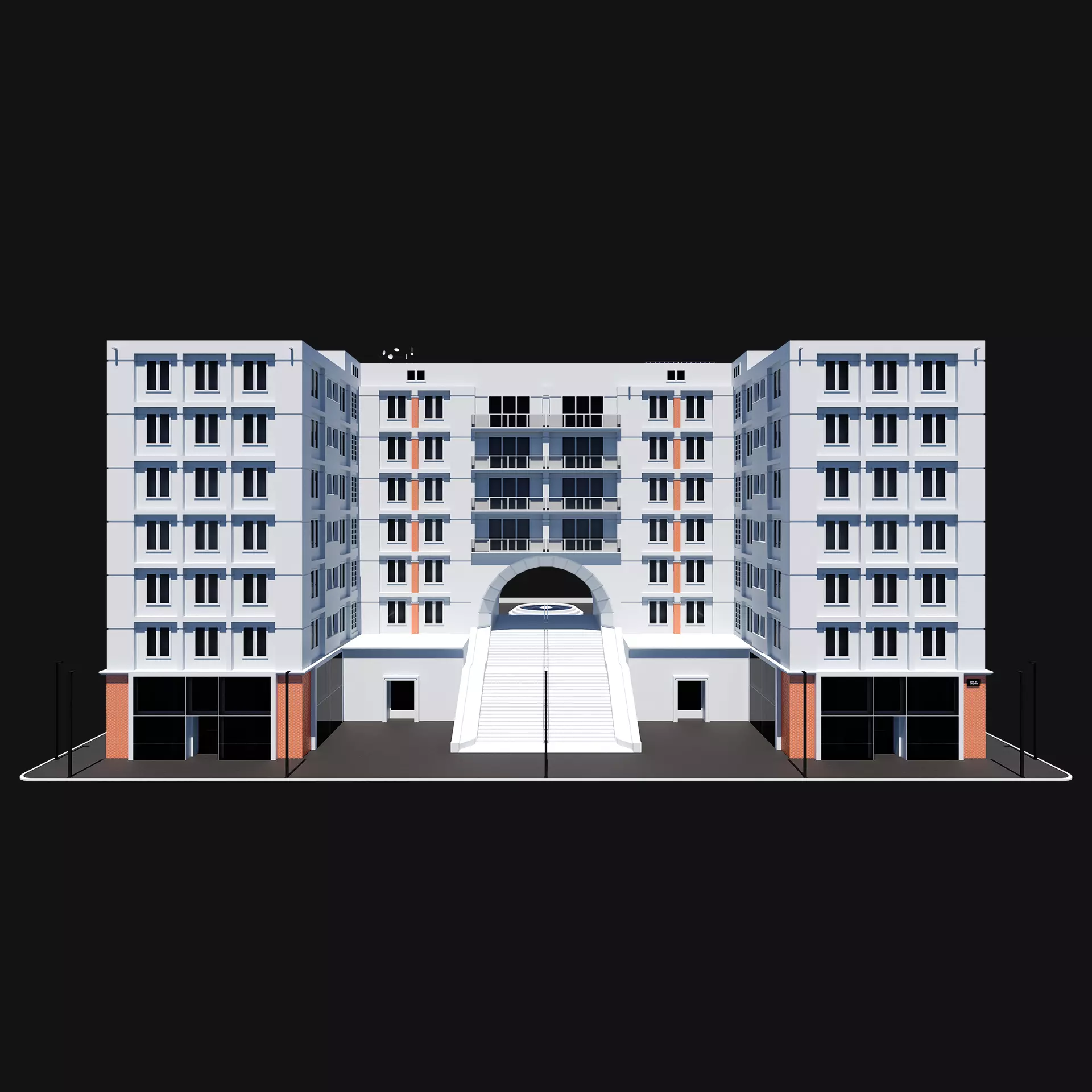 Residence 3D model with scene file additionally 3D model