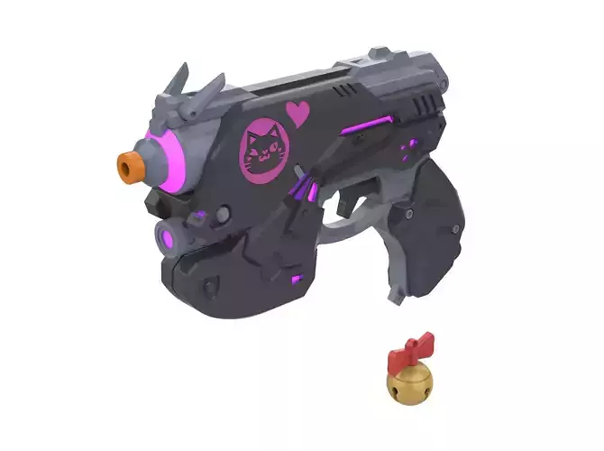 DVa Blaster Black Cat - Overwatch - Printable 3d model - STL 3D print model