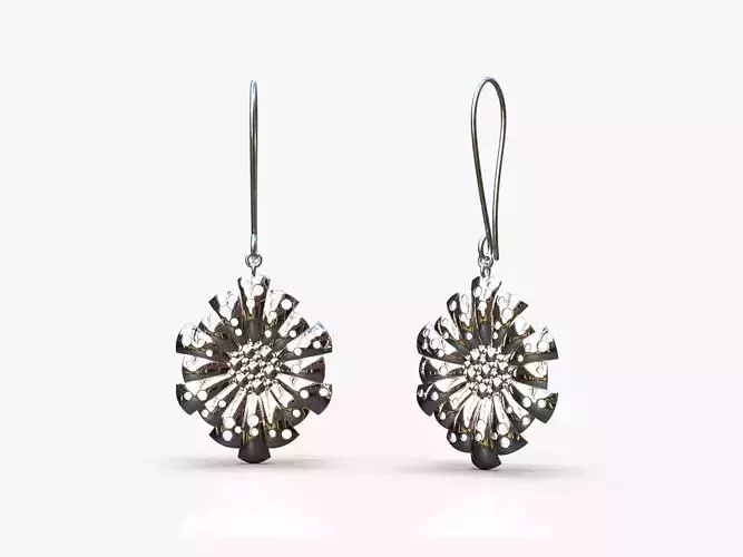 Stylized earrings 3D print model
