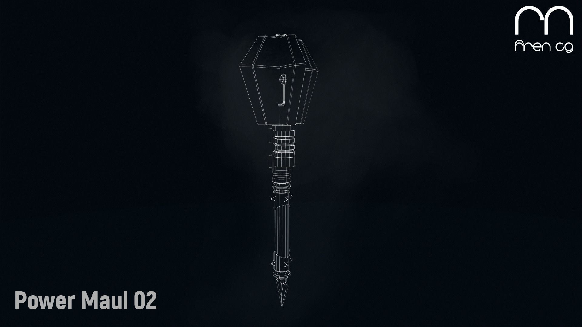 AC Power Maul 02 Low-poly 3D model_3