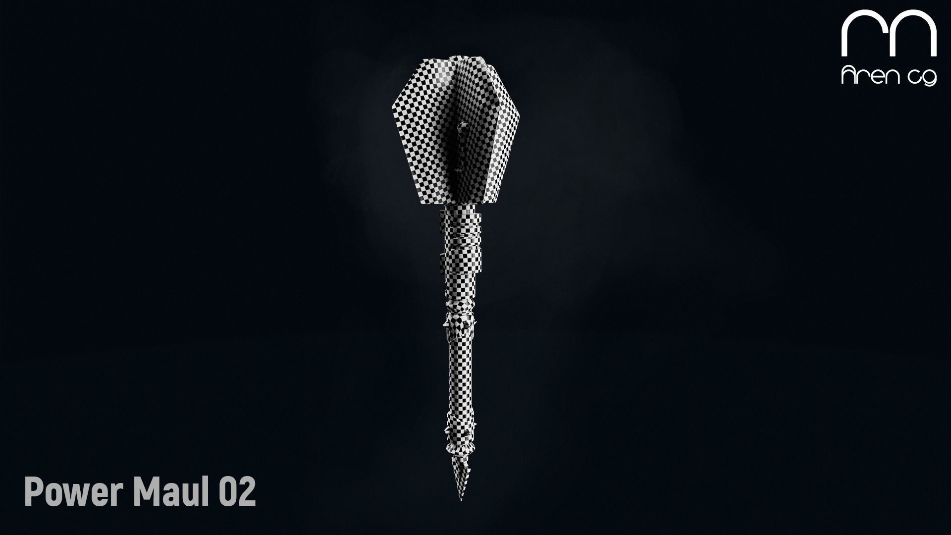 AC Power Maul 02 Low-poly 3D model_2