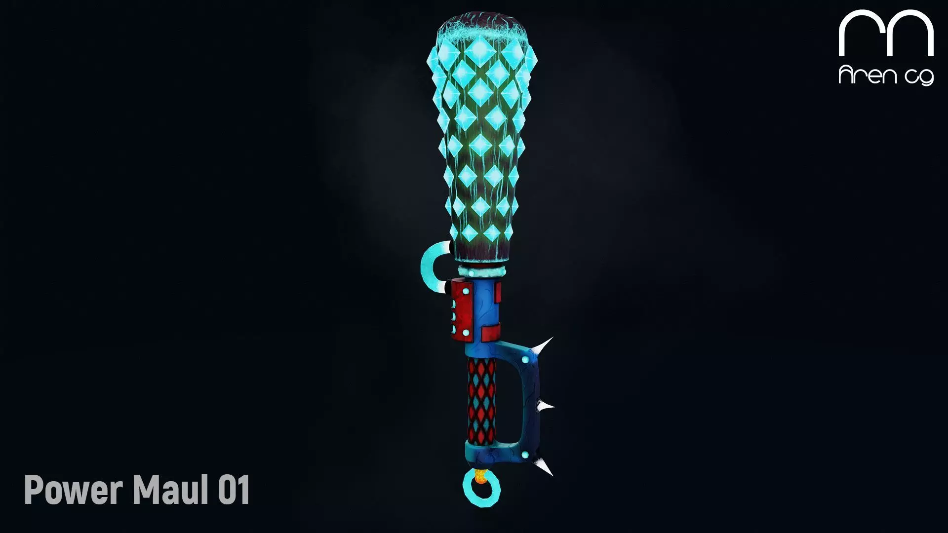 AC Power Maul 01 Low-poly 3D model_0