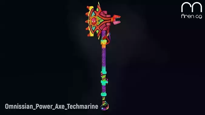 AC Omnissian Power Axe Techmarine Low-poly 3D model