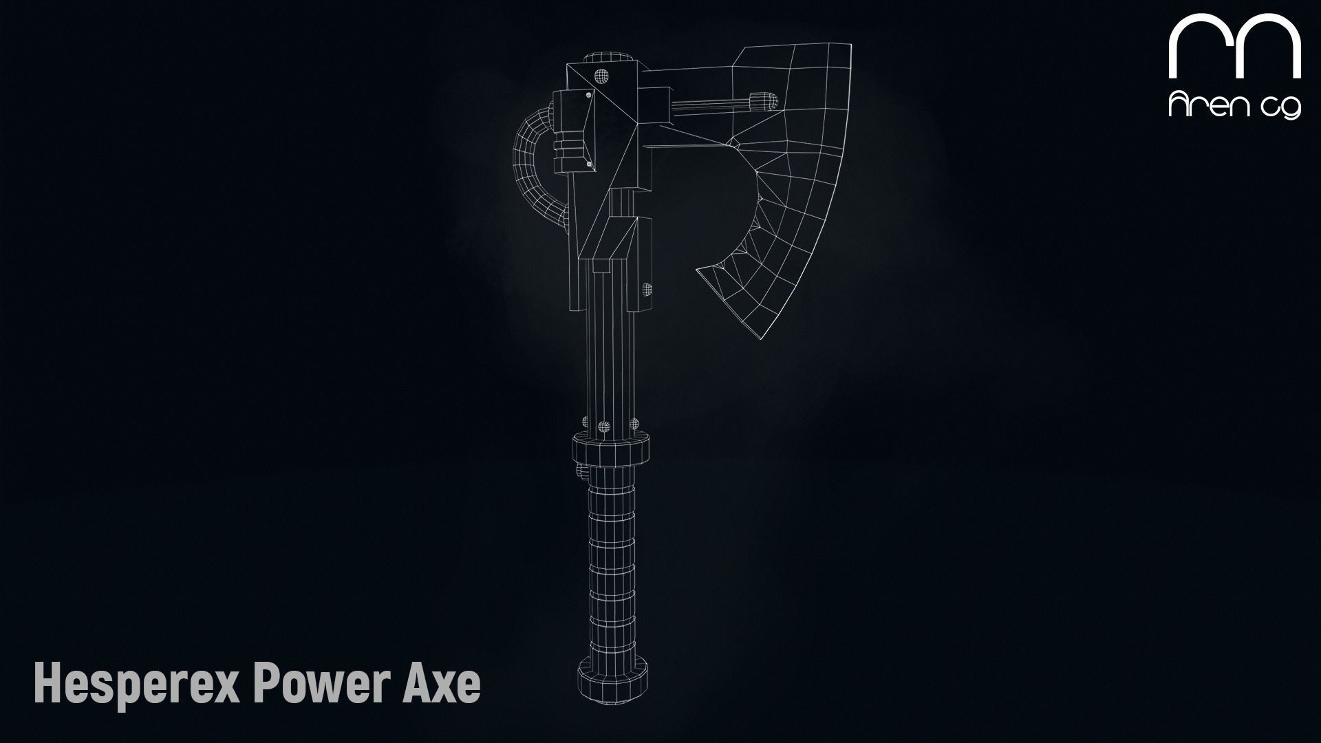 AC Hesperex Power Axe Low-poly 3D model_3