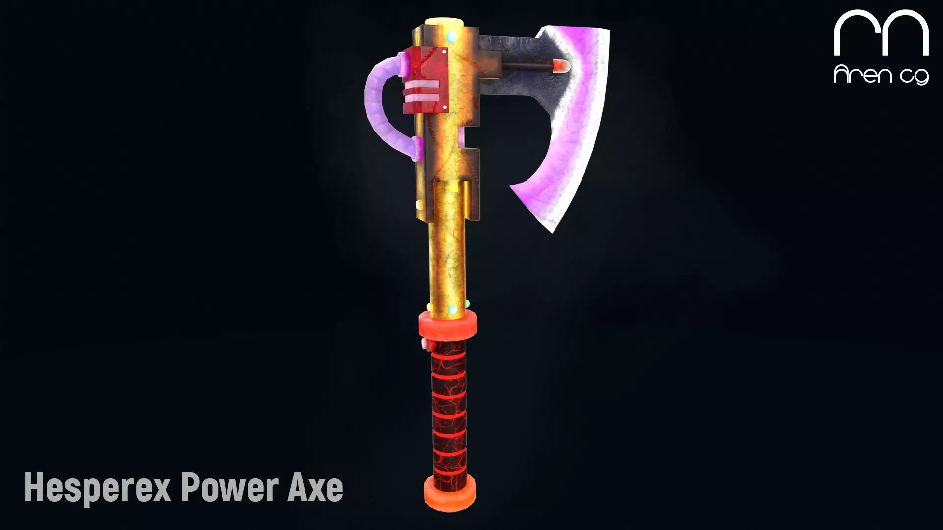 AC Hesperex Power Axe Low-poly 3D model_0