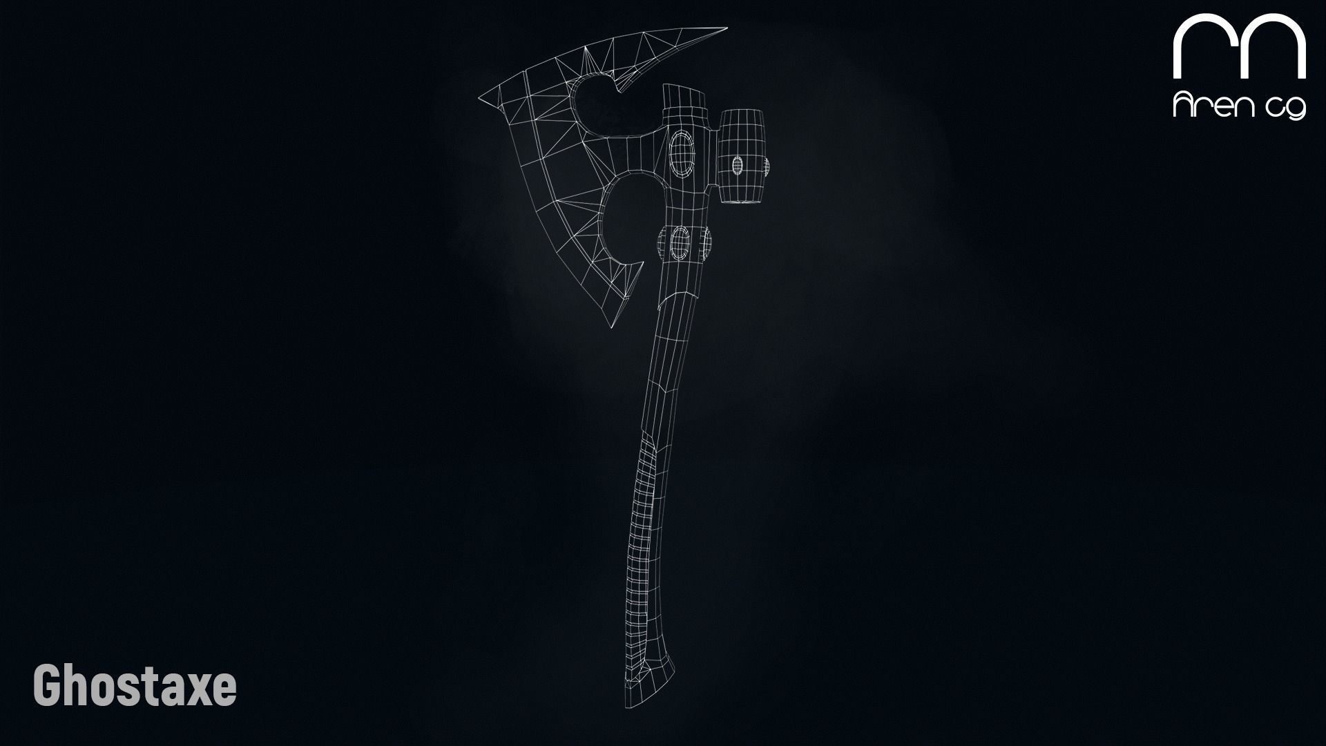 AC Ghostaxe Low-poly 3D model_3