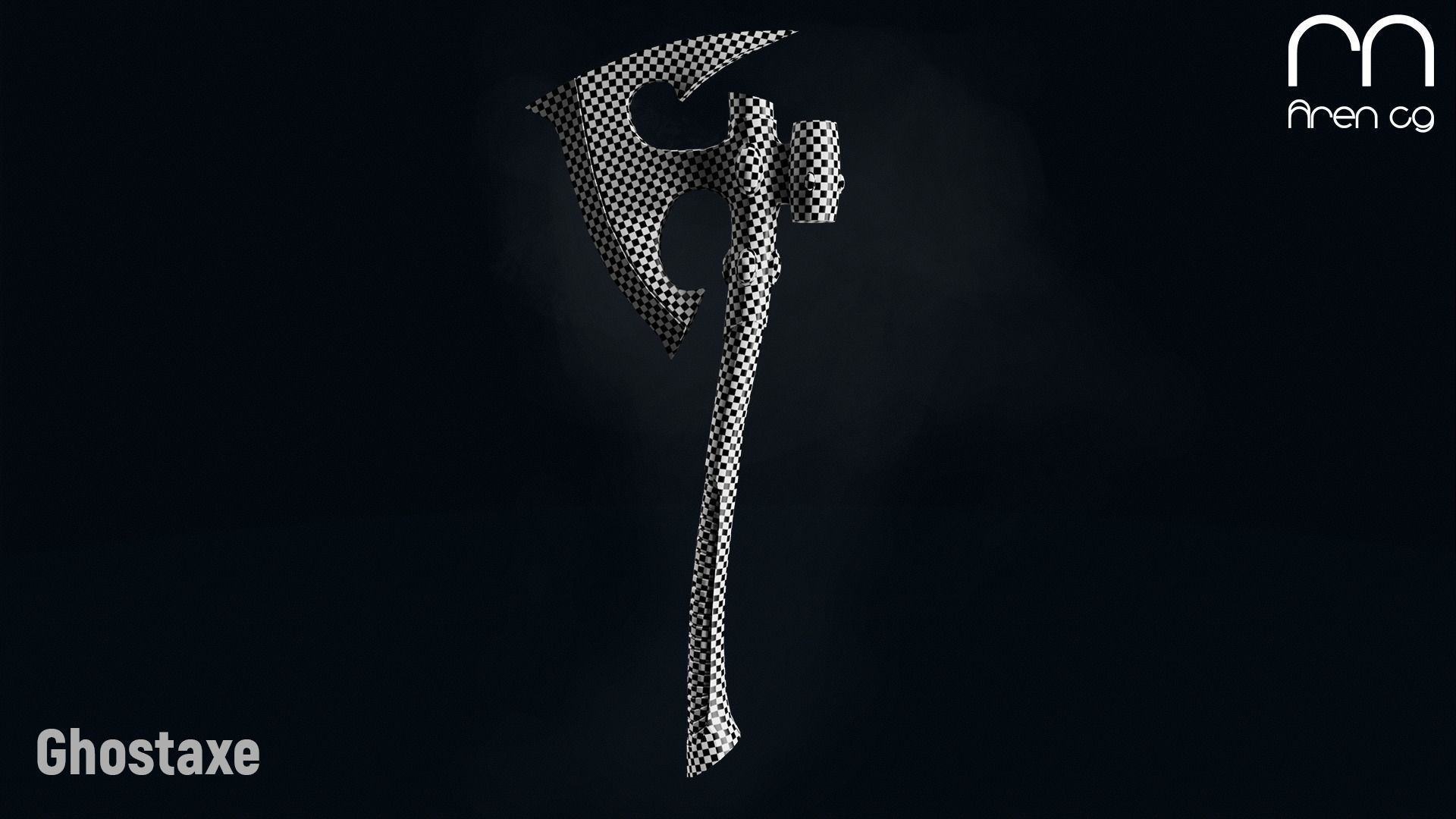 AC Ghostaxe Low-poly 3D model_2