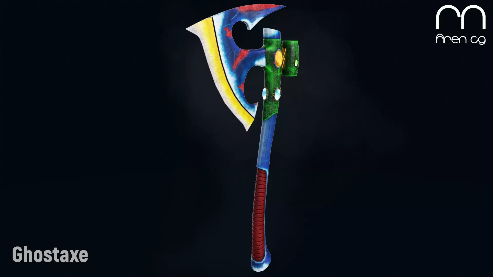 AC Ghostaxe Low-poly 3D model_0