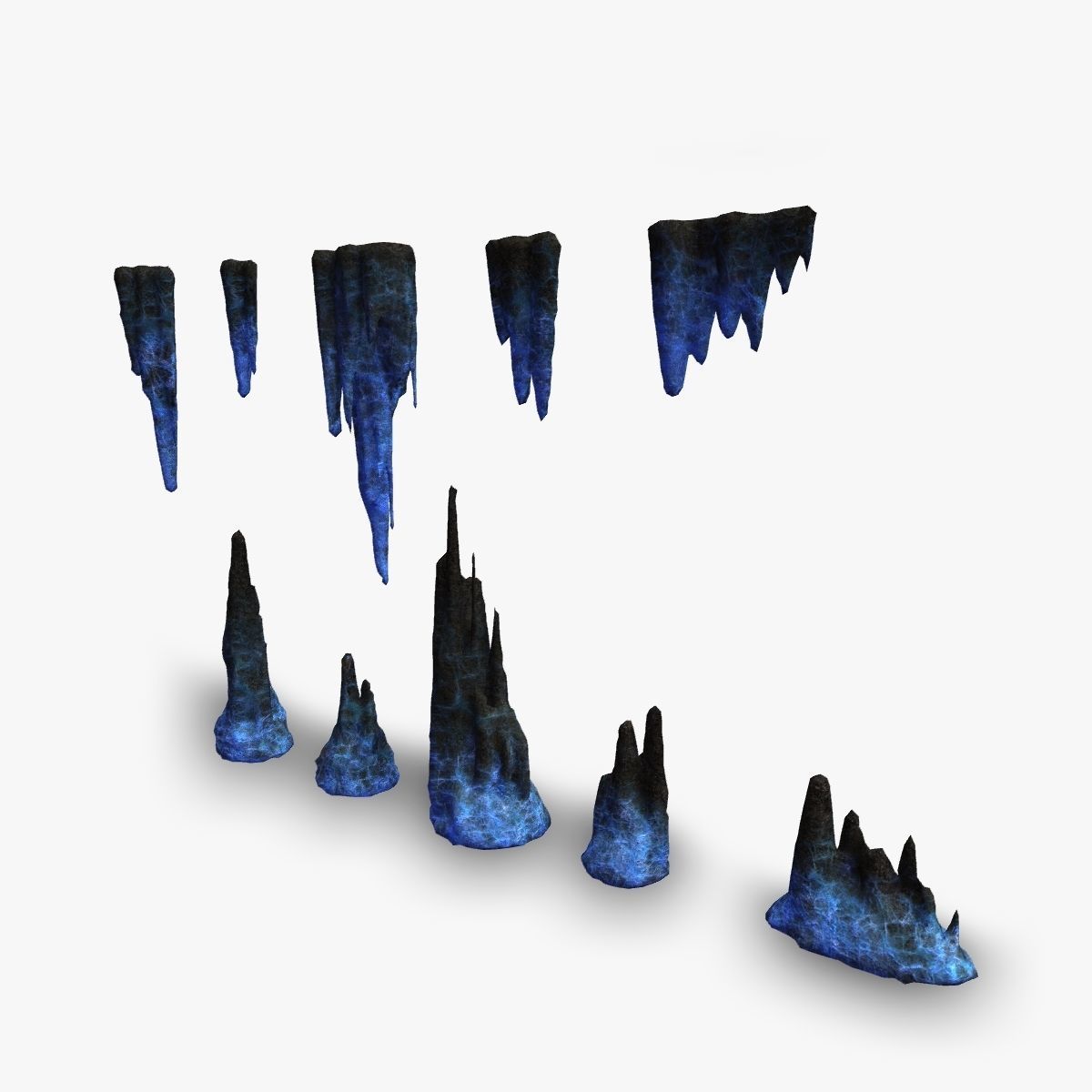 Magical Rocks Combo Low-poly 3D model_1