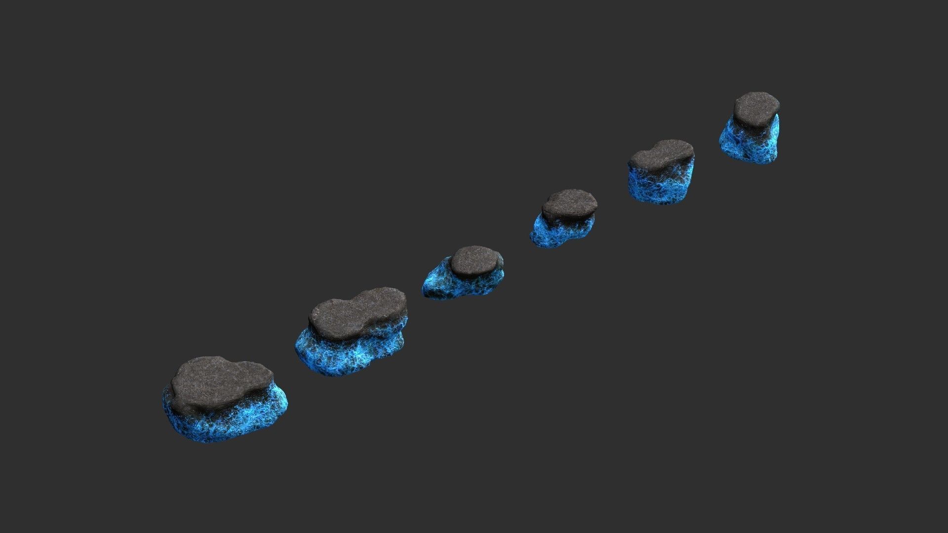 Magical Rocks Combo Low-poly 3D model_18