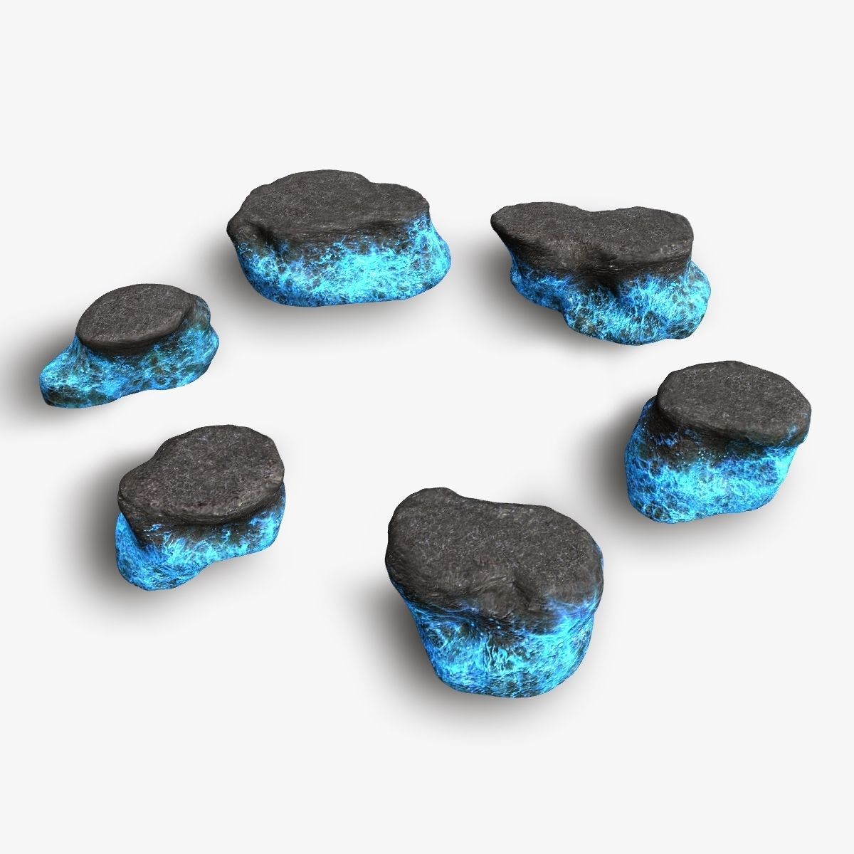 Magical Rocks Combo Low-poly 3D model_15