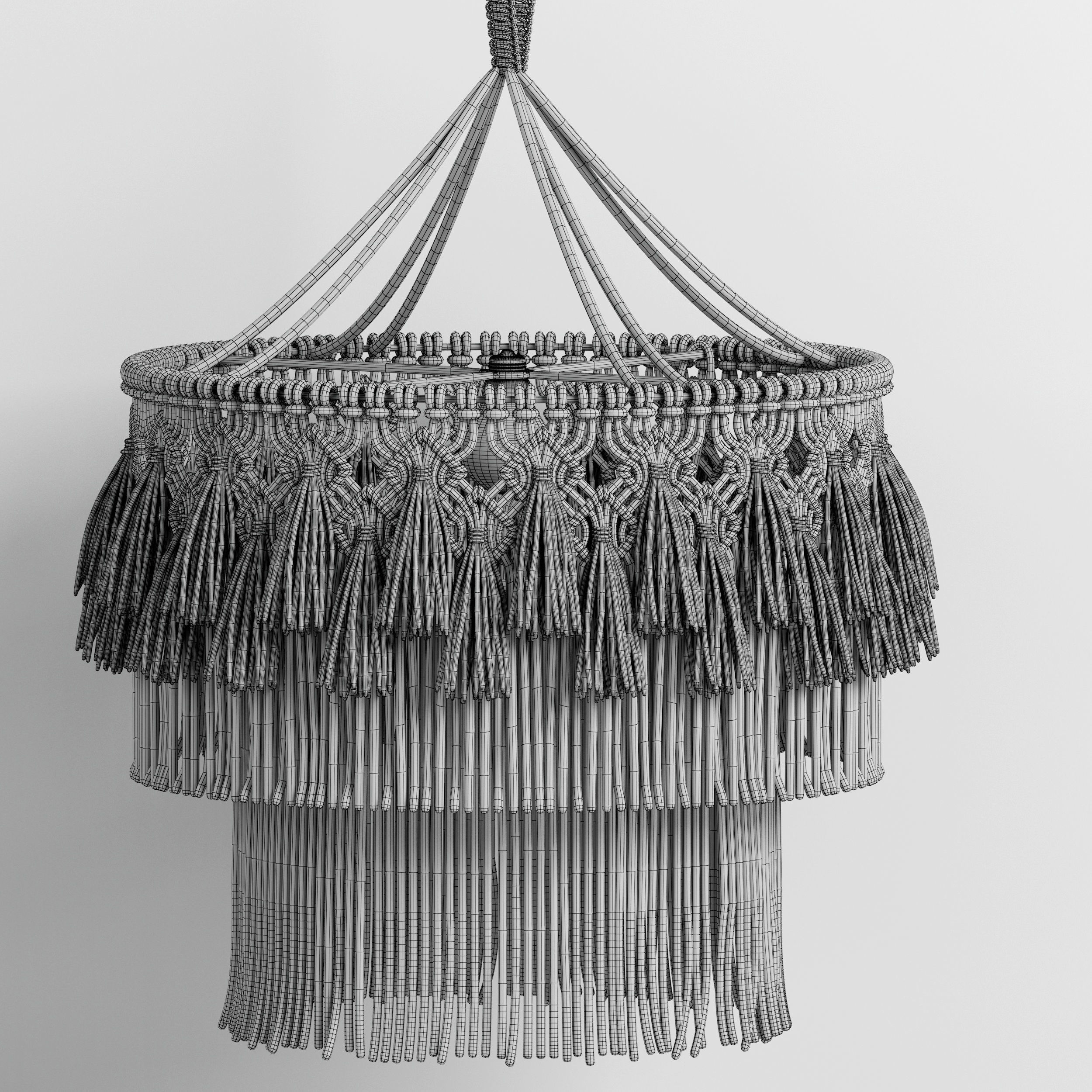 macrame chandelier 02 3D model_3
