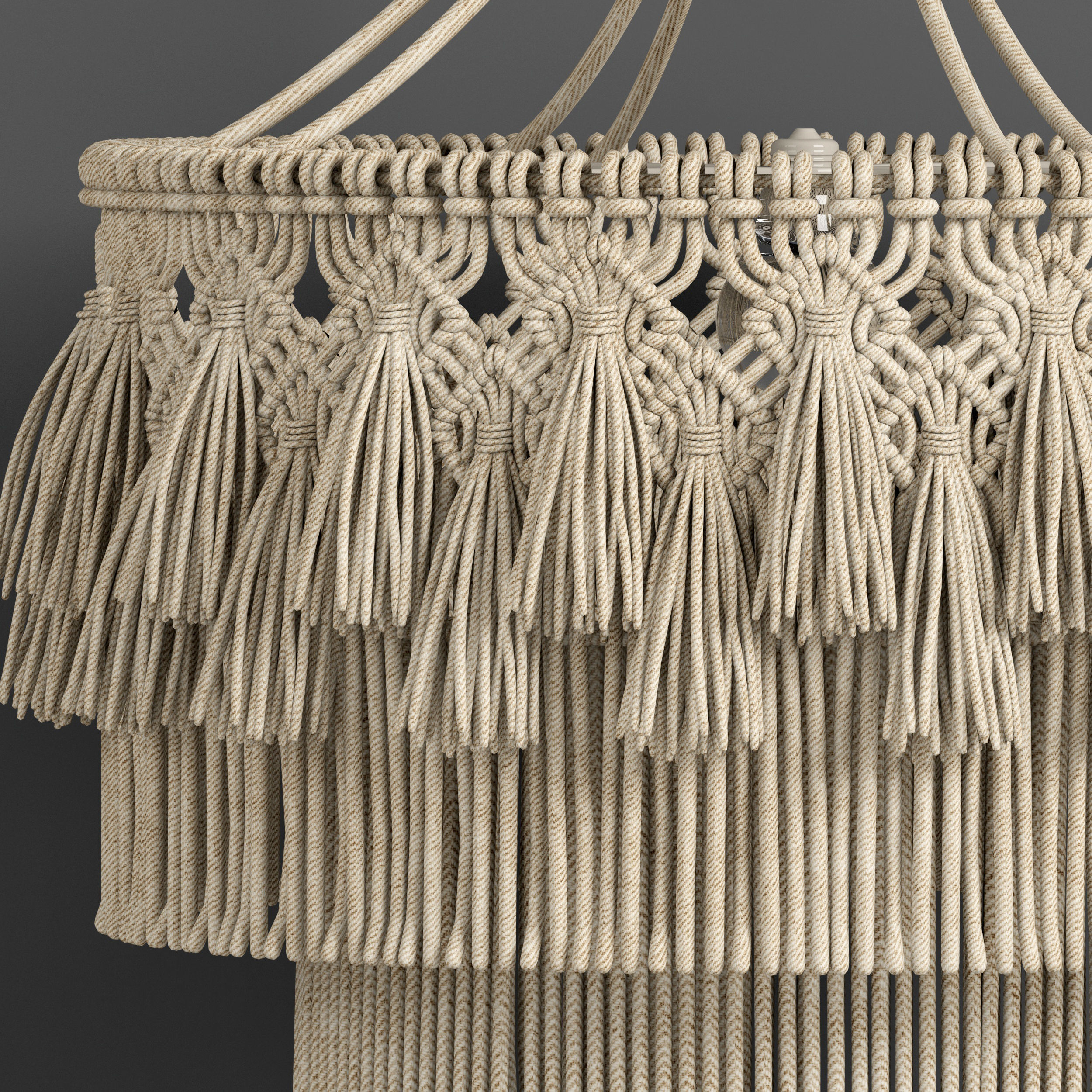 macrame chandelier 02 3D model_1