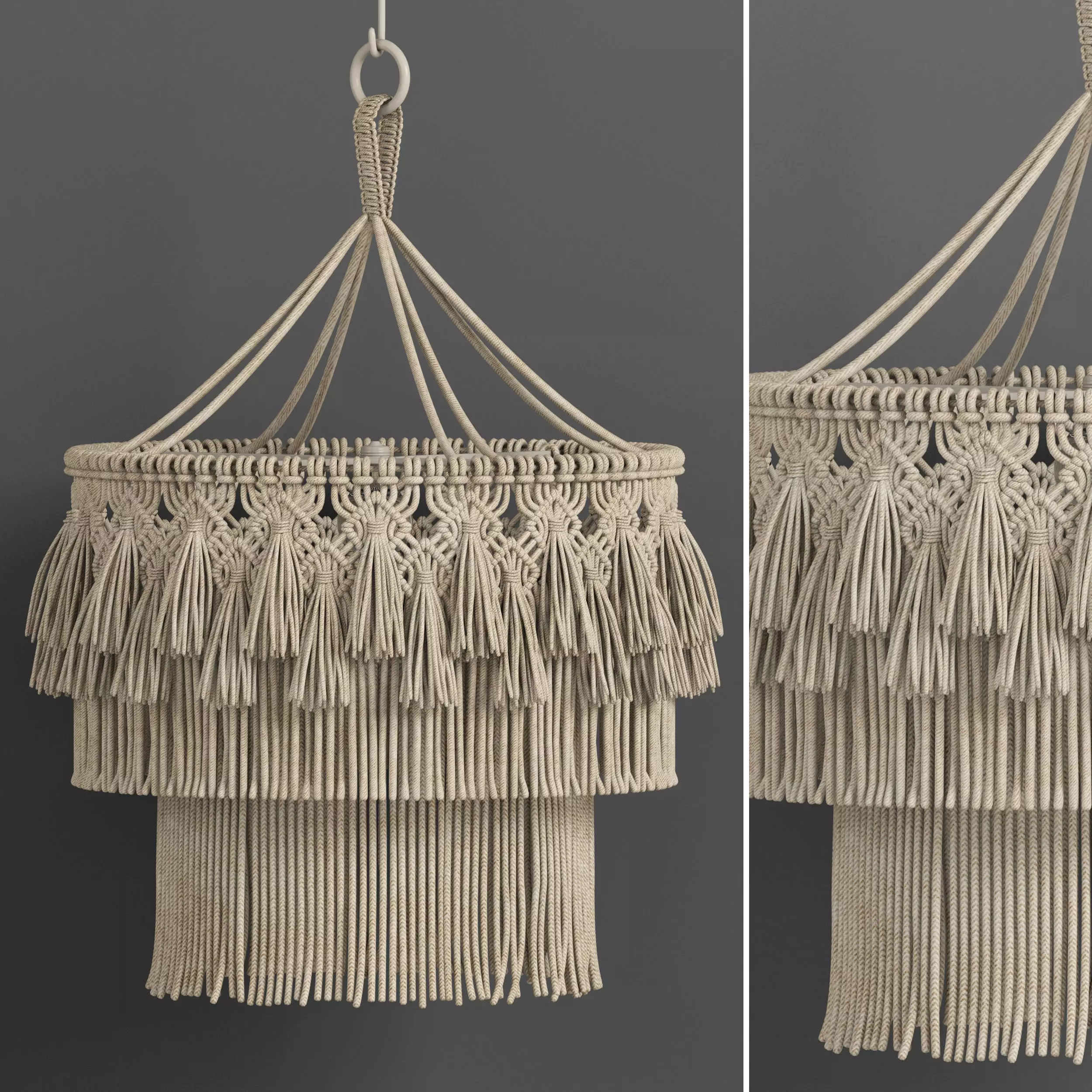 macrame chandelier 02 3D model_0