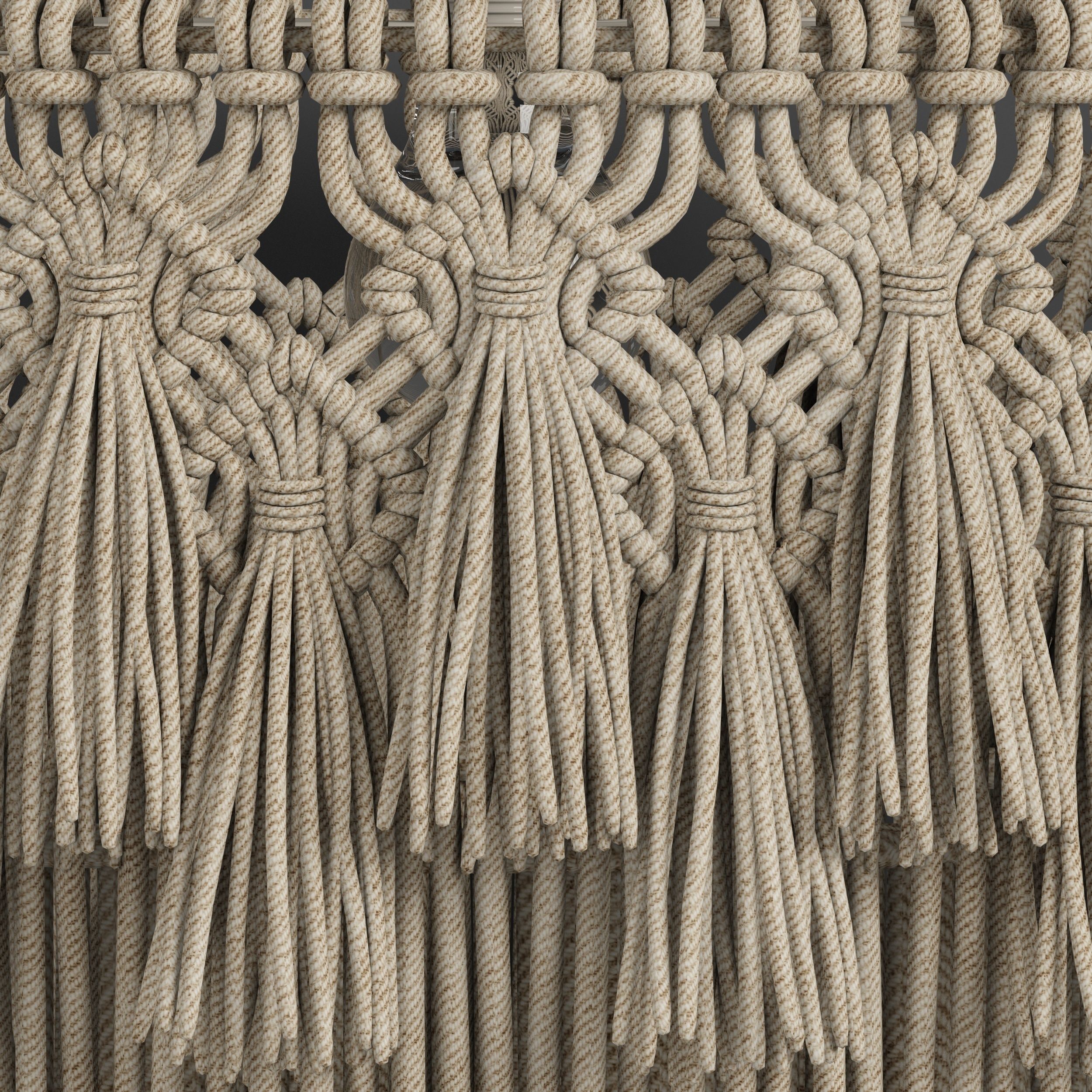 macrame chandelier 02 3D model_2