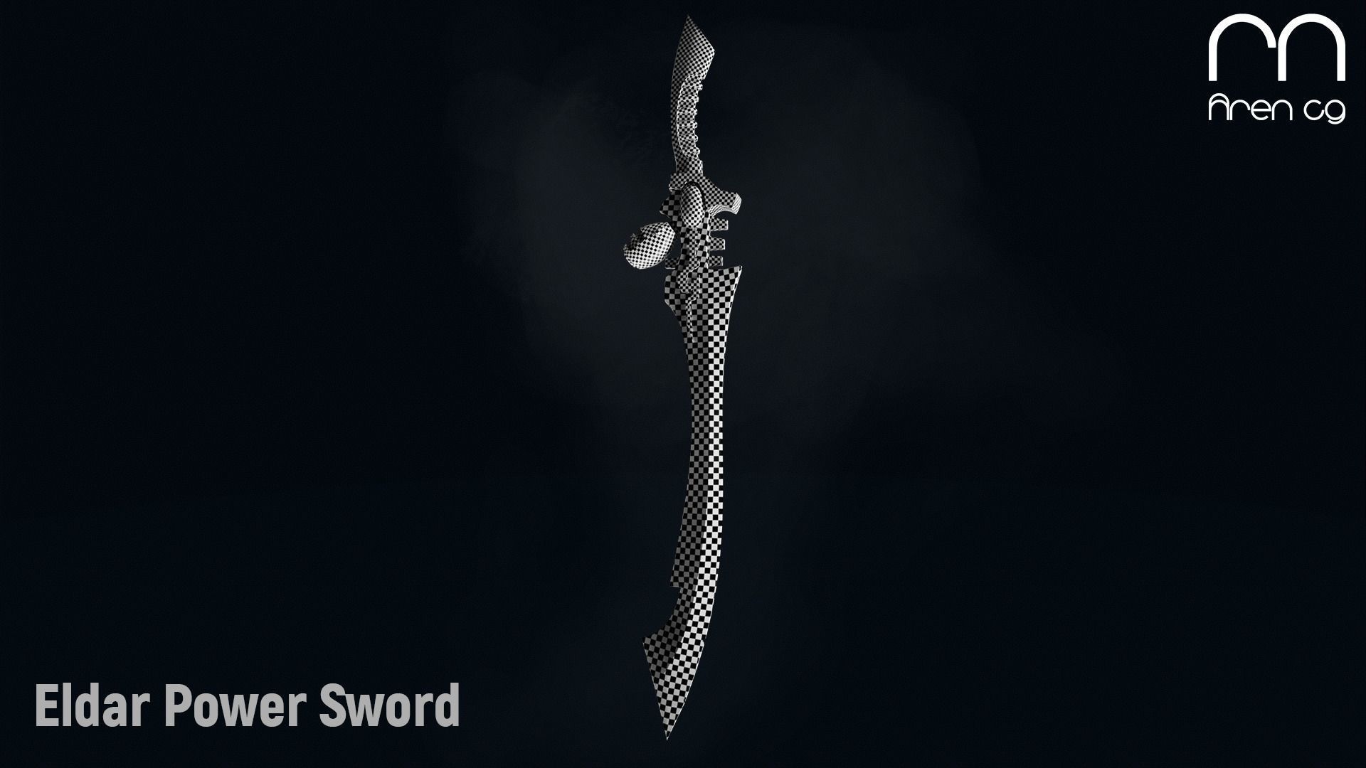 AC Eldar Power Sword Low-poly 3D model_2