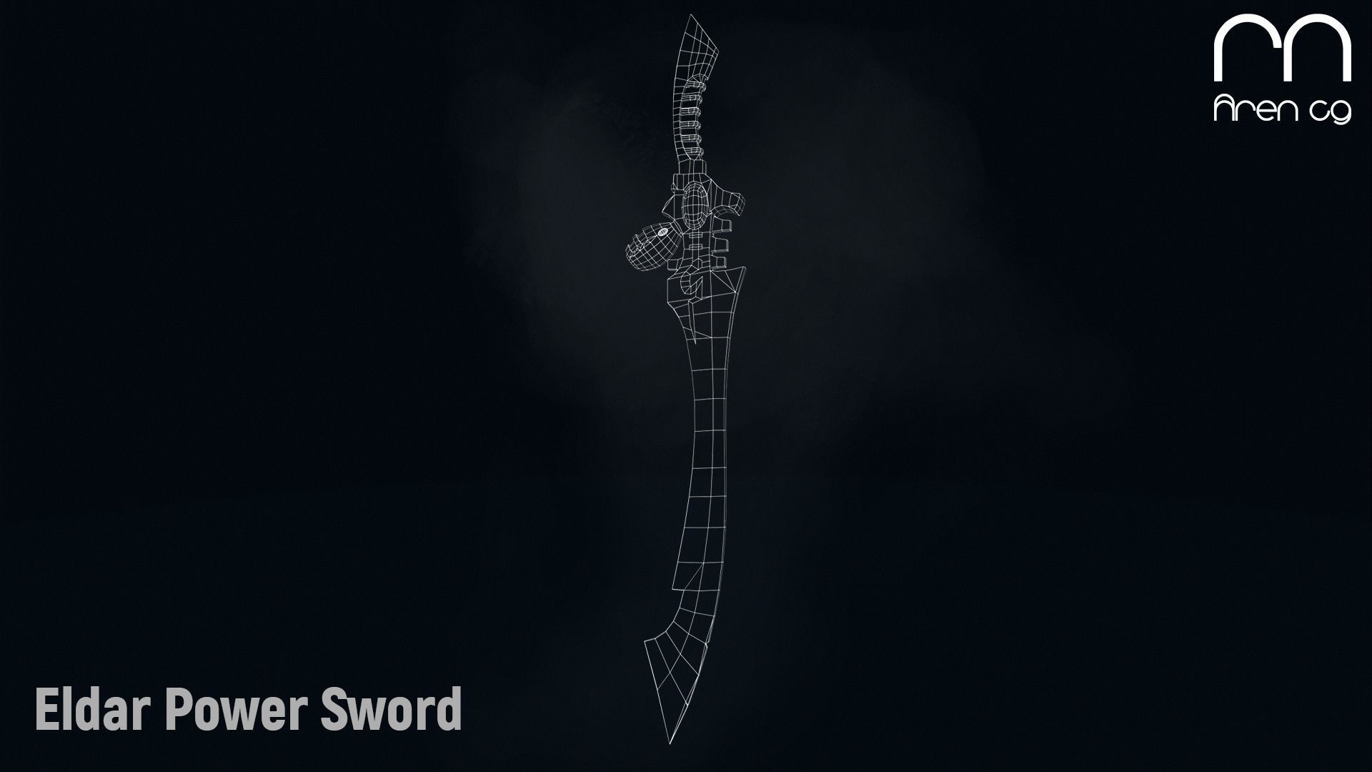 AC Eldar Power Sword Low-poly 3D model_3