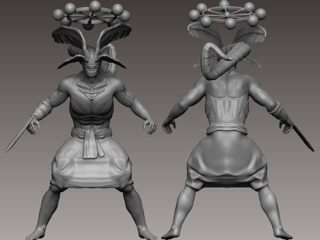 Divine General Mahoraga Fushiguro Megumi Shadow f JUJUTSU KAISEN 3D print model_3