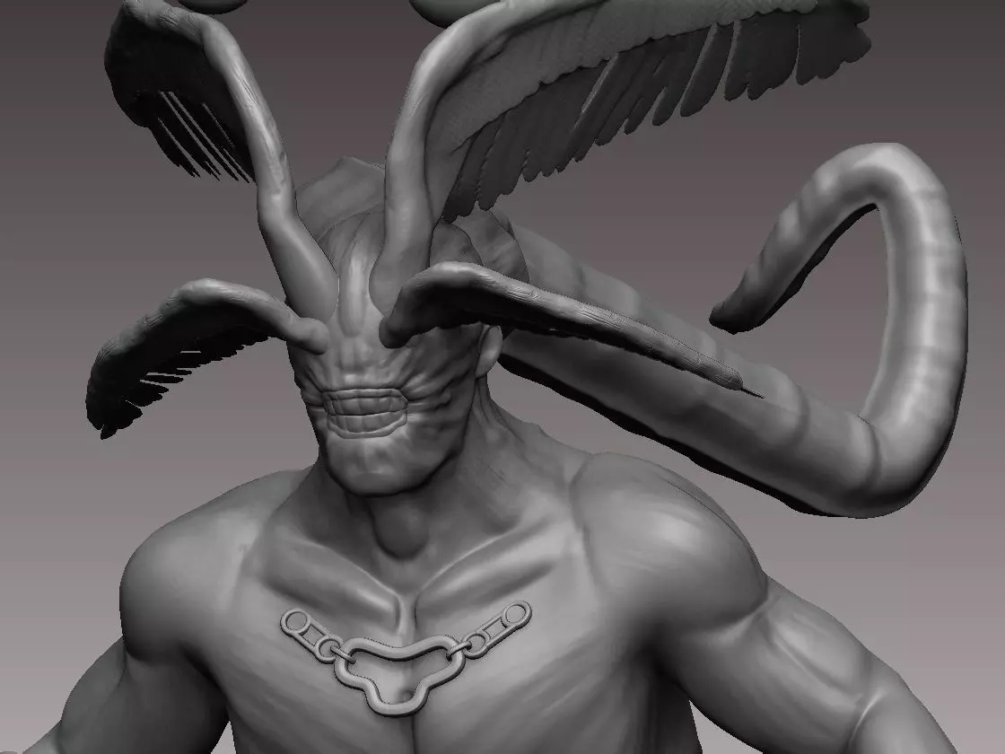 Divine General Mahoraga Fushiguro Megumi Shadow f JUJUTSU KAISEN 3D print model_0