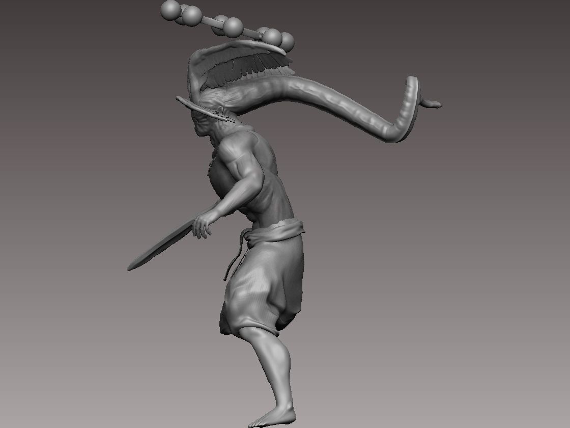 Divine General Mahoraga Fushiguro Megumi Shadow f JUJUTSU KAISEN 3D print model_8