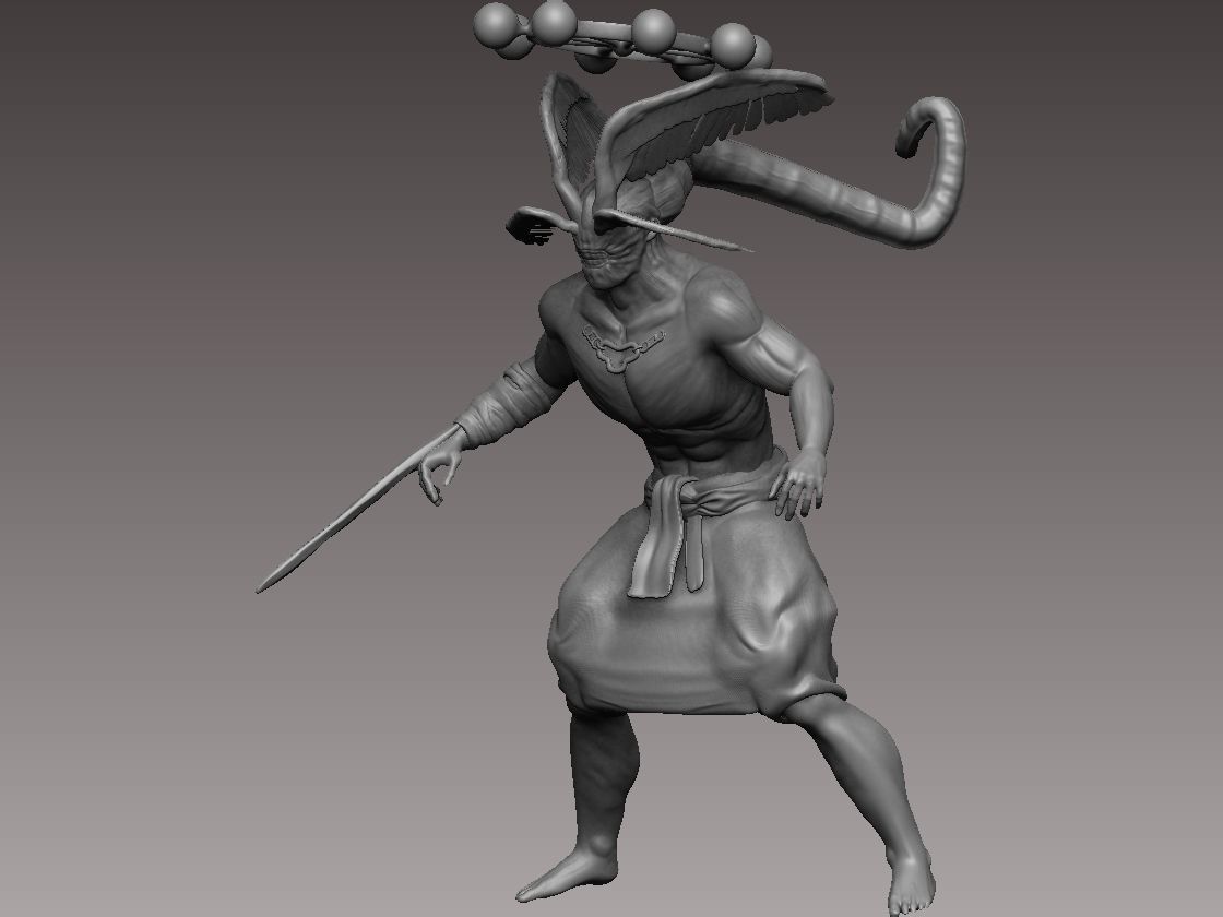 Divine General Mahoraga Fushiguro Megumi Shadow f JUJUTSU KAISEN 3D print model_2