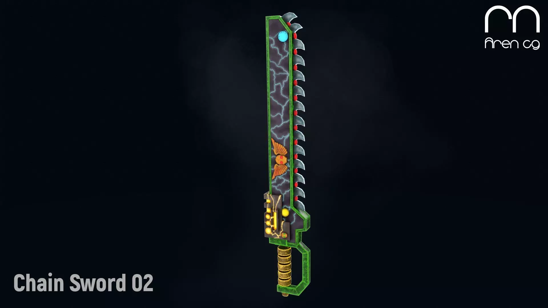AC Chain Sword 02 Low-poly 3D model_0