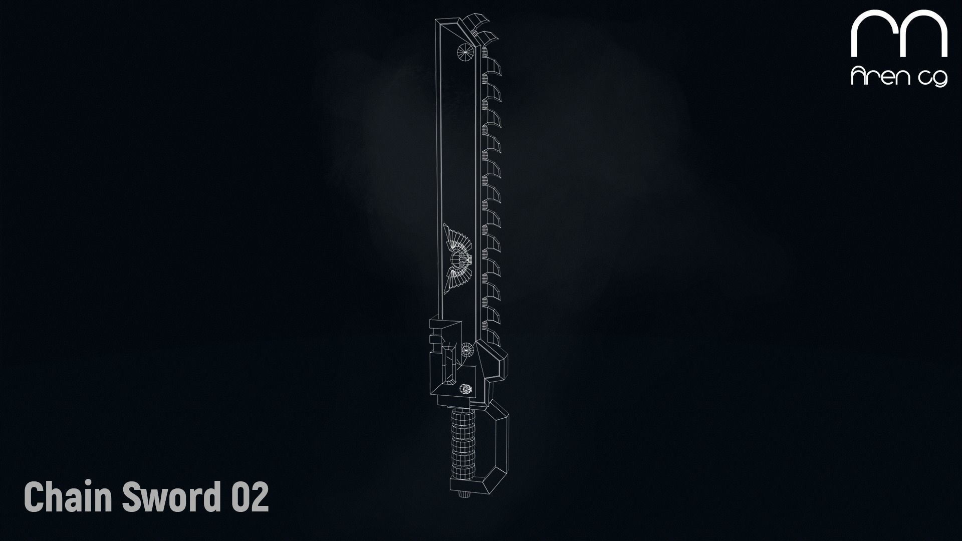 AC Chain Sword 02 Low-poly 3D model_3