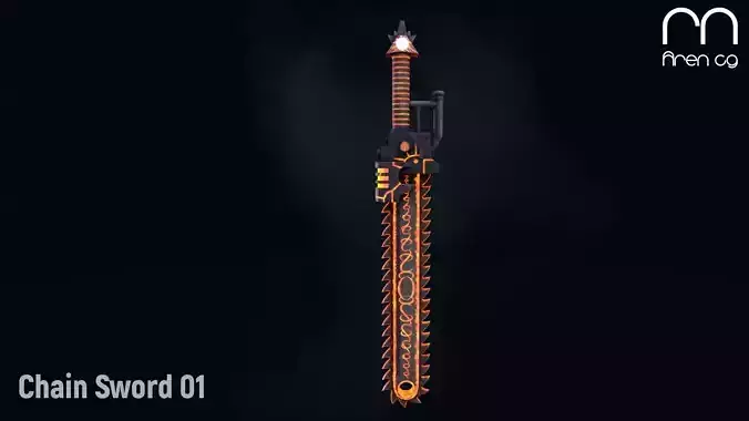 AC Chain Sword 01 Low-poly 3D model