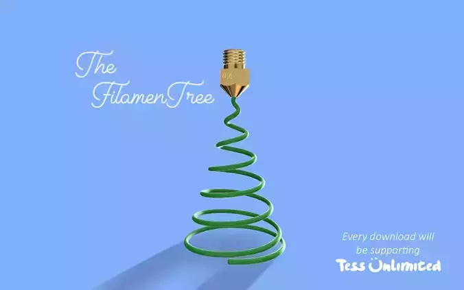 The FilamenTree flame tree 3D print model