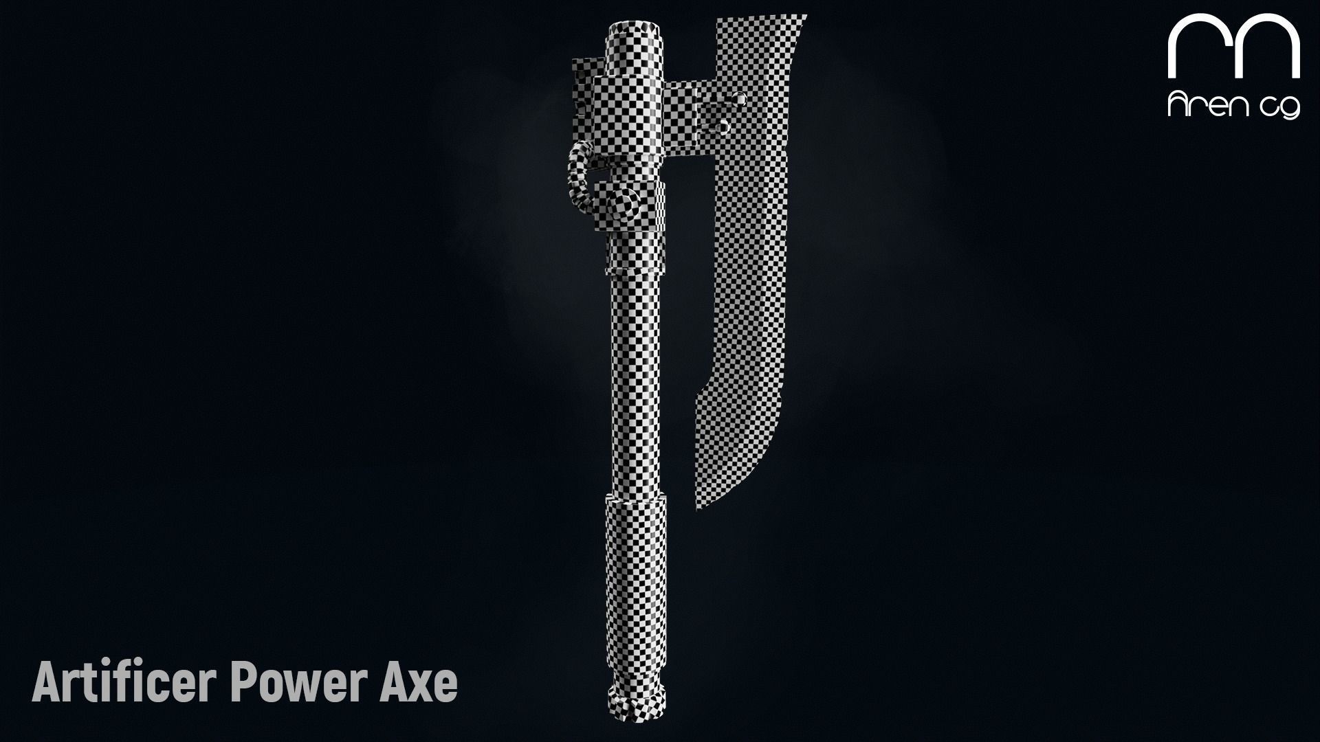 AC Artificer Power Axe Low-poly 3D model_2