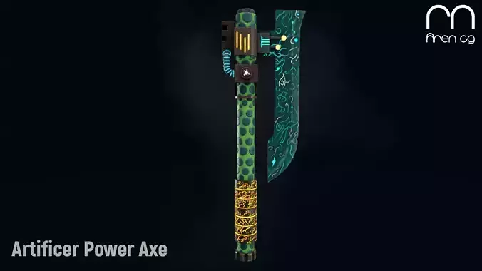 AC Artificer Power Axe Low-poly 3D model