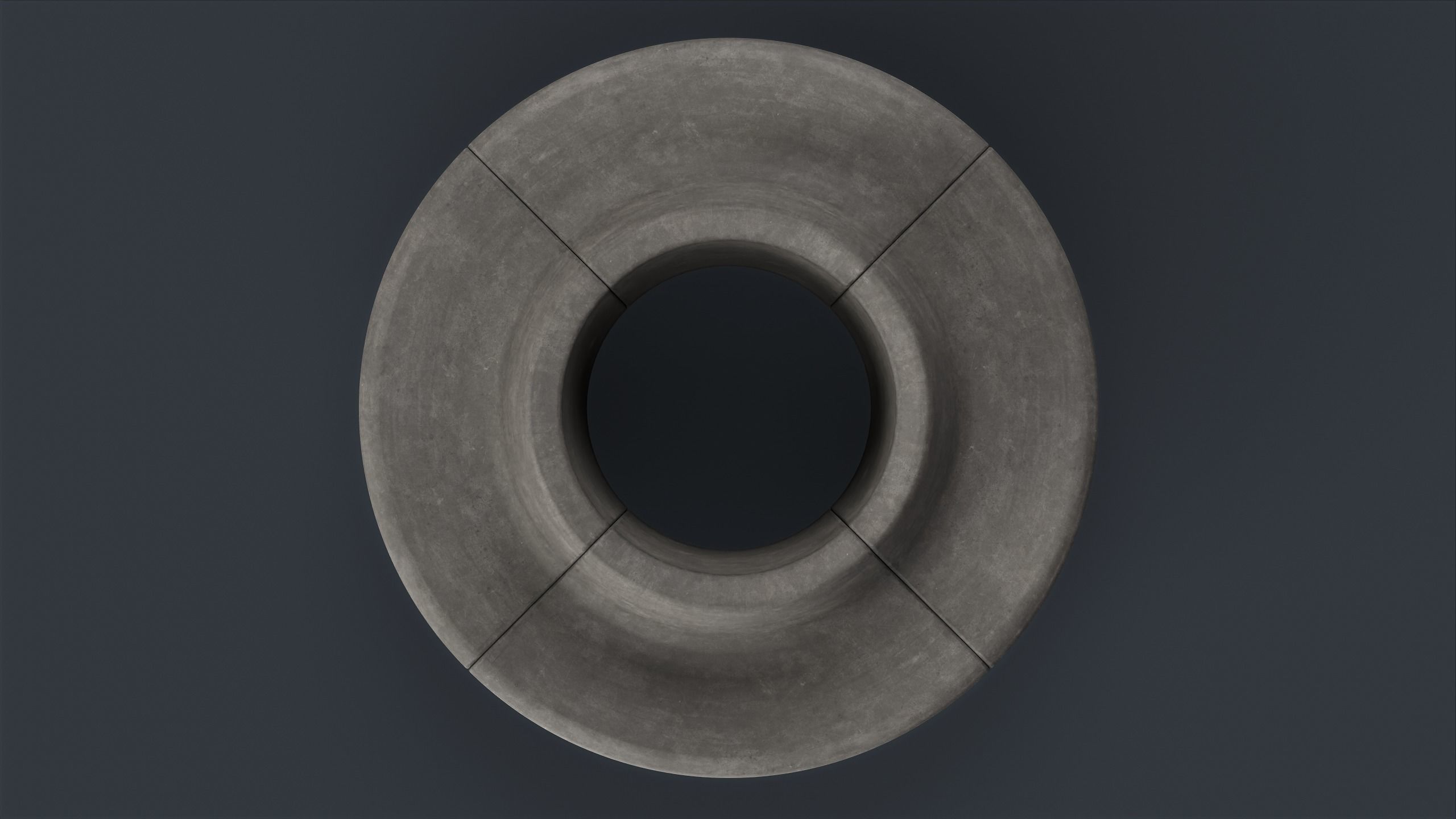 Modern Outdoor Bench 96 PBR Game Ready Low-poly 3D model_3