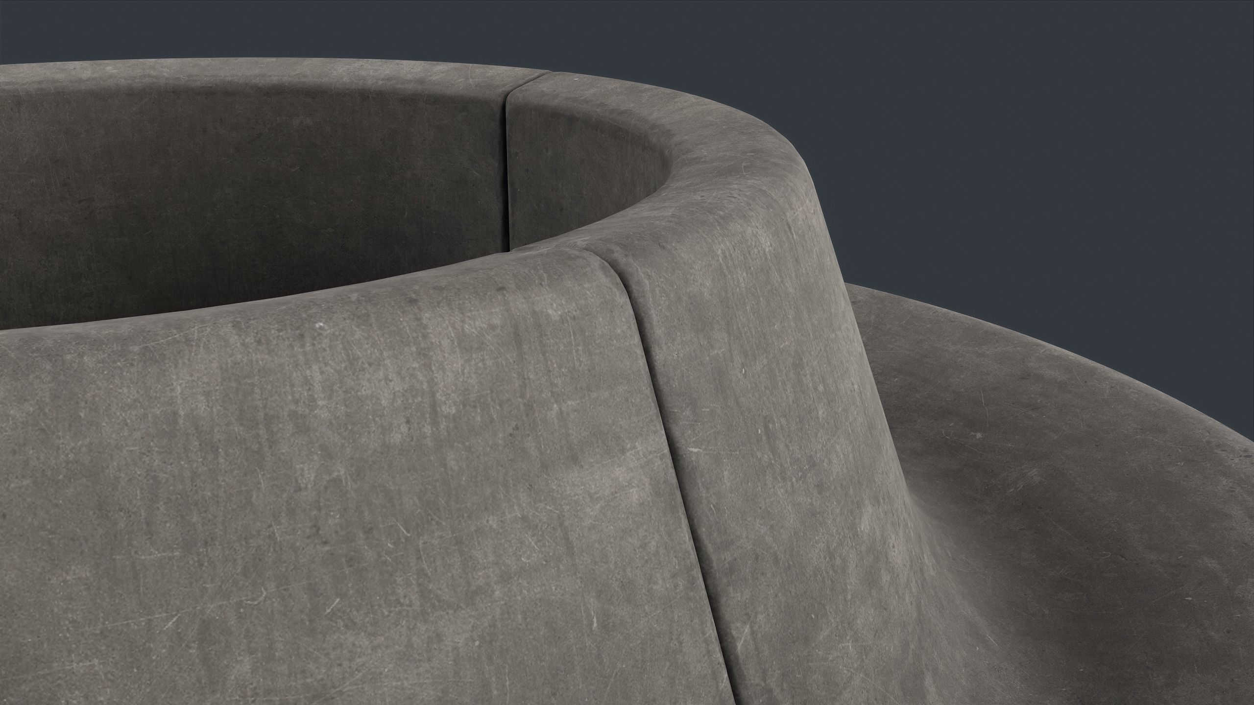 Modern Outdoor Bench 96 PBR Game Ready Low-poly 3D model_10