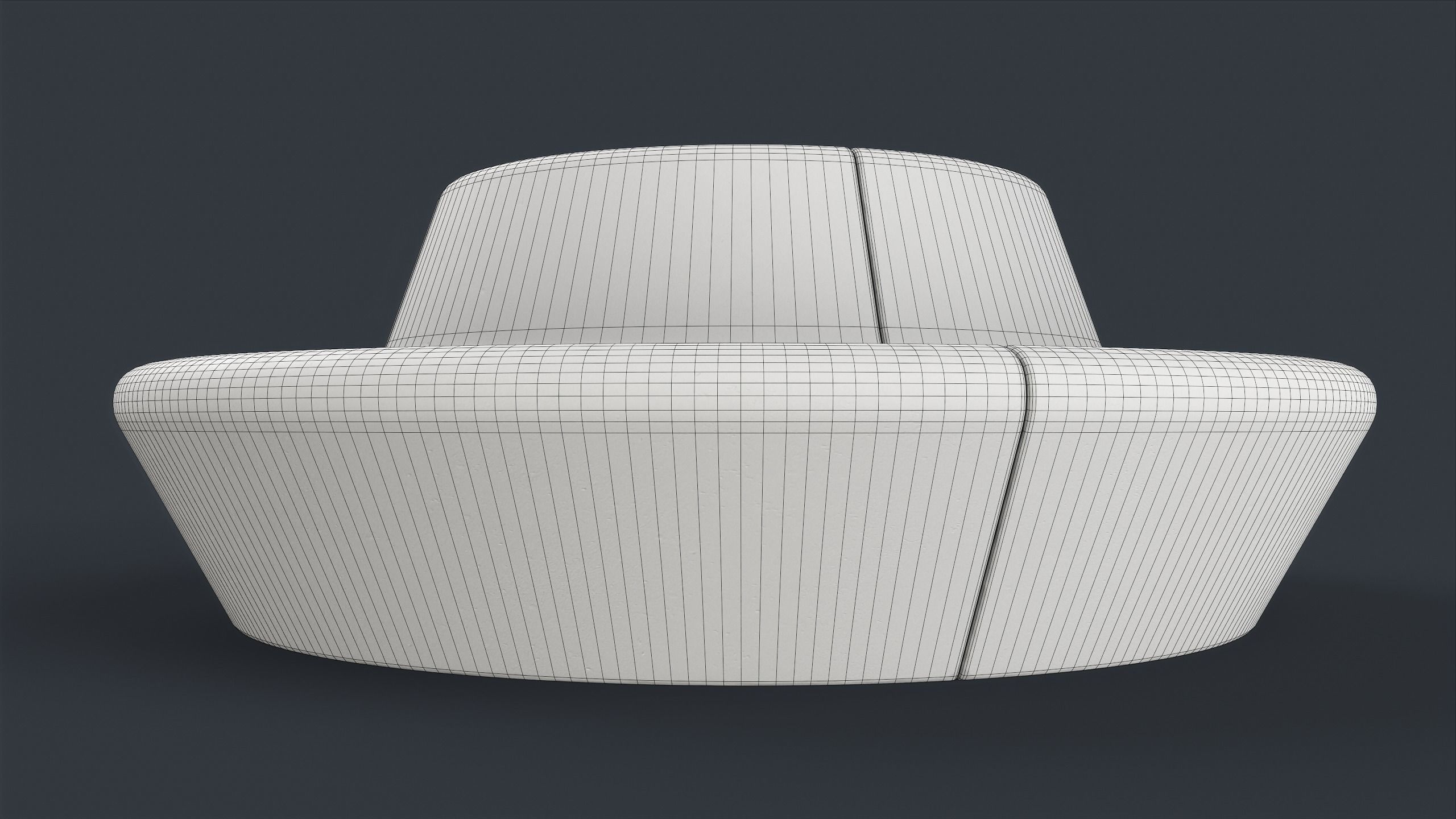 Modern Outdoor Bench 96 PBR Game Ready Low-poly 3D model_20