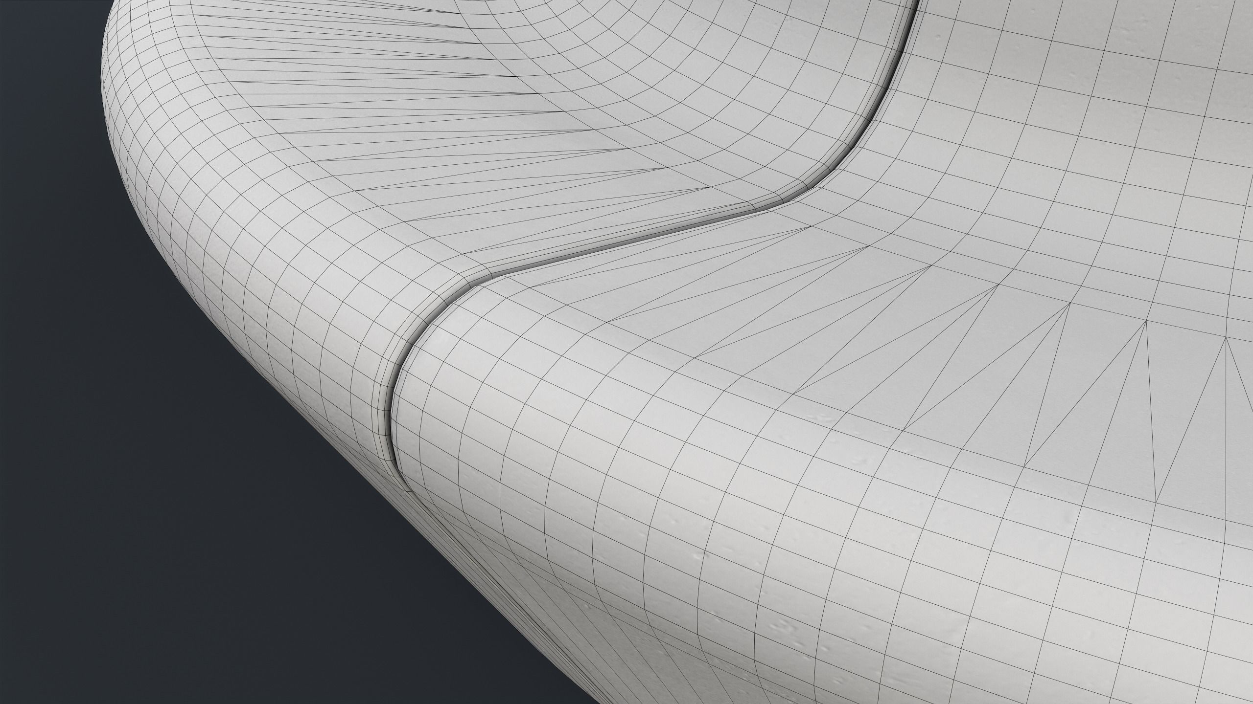 Modern Outdoor Bench 96 PBR Game Ready Low-poly 3D model_17