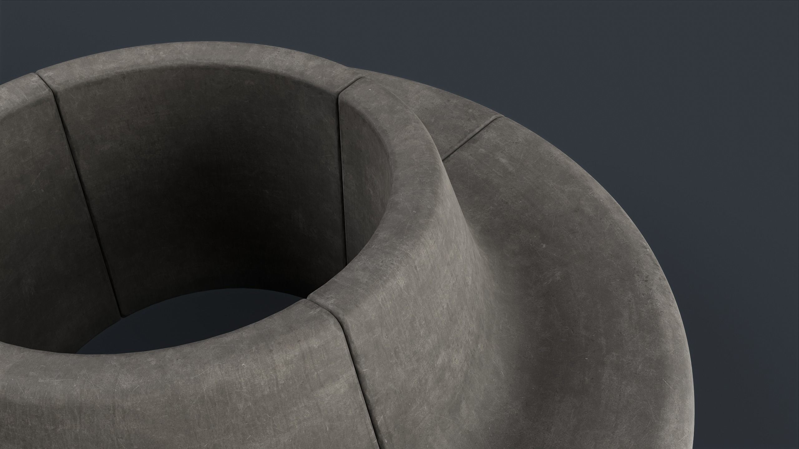 Modern Outdoor Bench 96 PBR Game Ready Low-poly 3D model_15