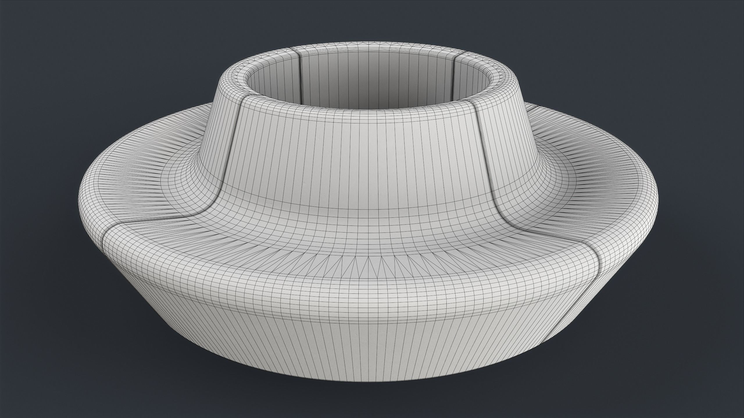 Modern Outdoor Bench 96 PBR Game Ready Low-poly 3D model_16