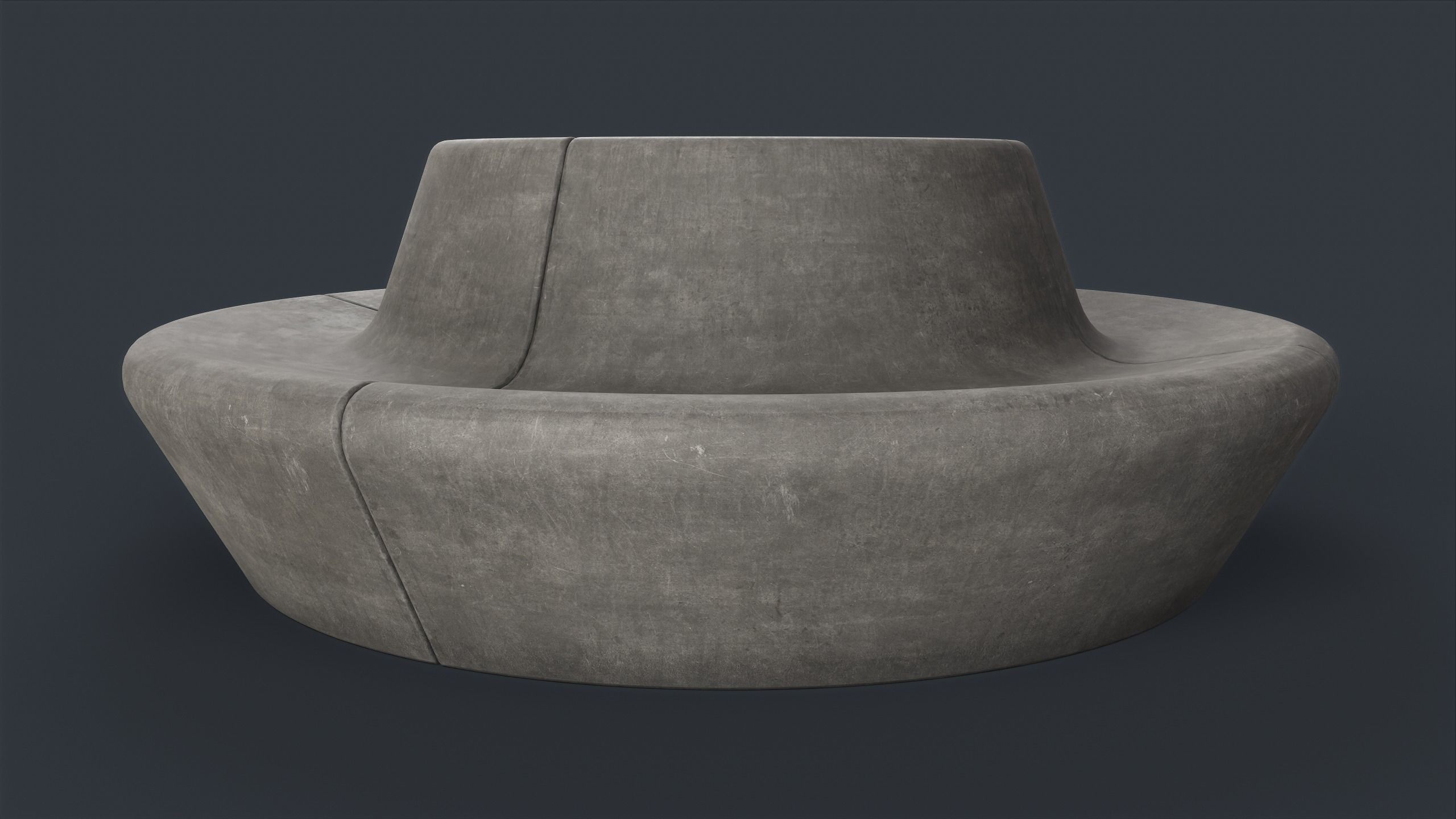 Modern Outdoor Bench 96 PBR Game Ready Low-poly 3D model_4