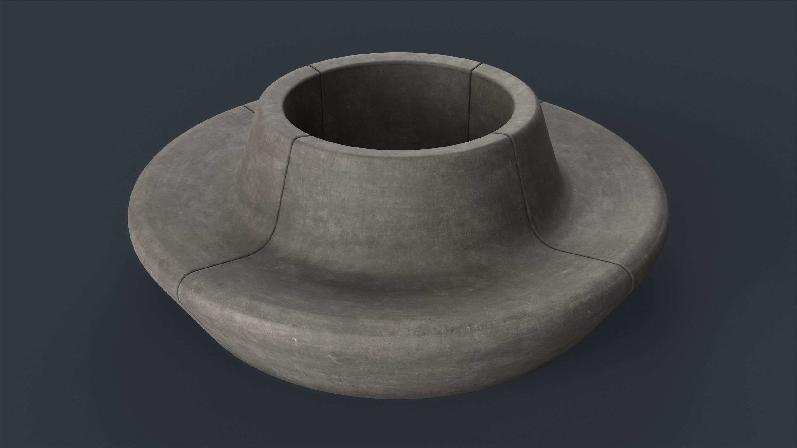 Modern Outdoor Bench 96 PBR Game Ready Low-poly 3D model_2