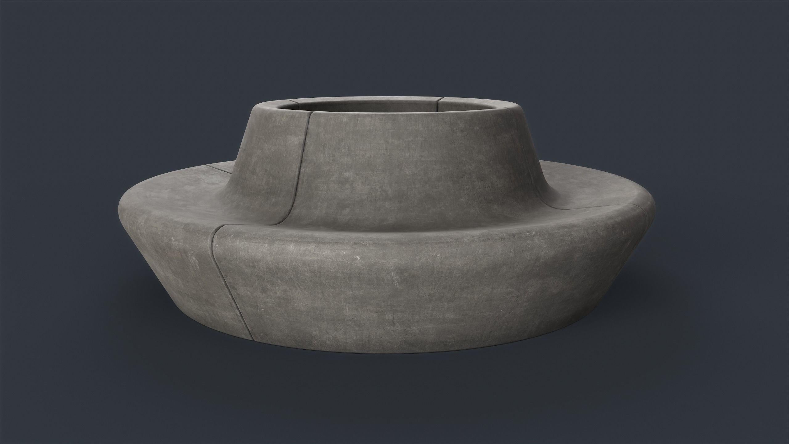 Modern Outdoor Bench 96 PBR Game Ready Low-poly 3D model_1