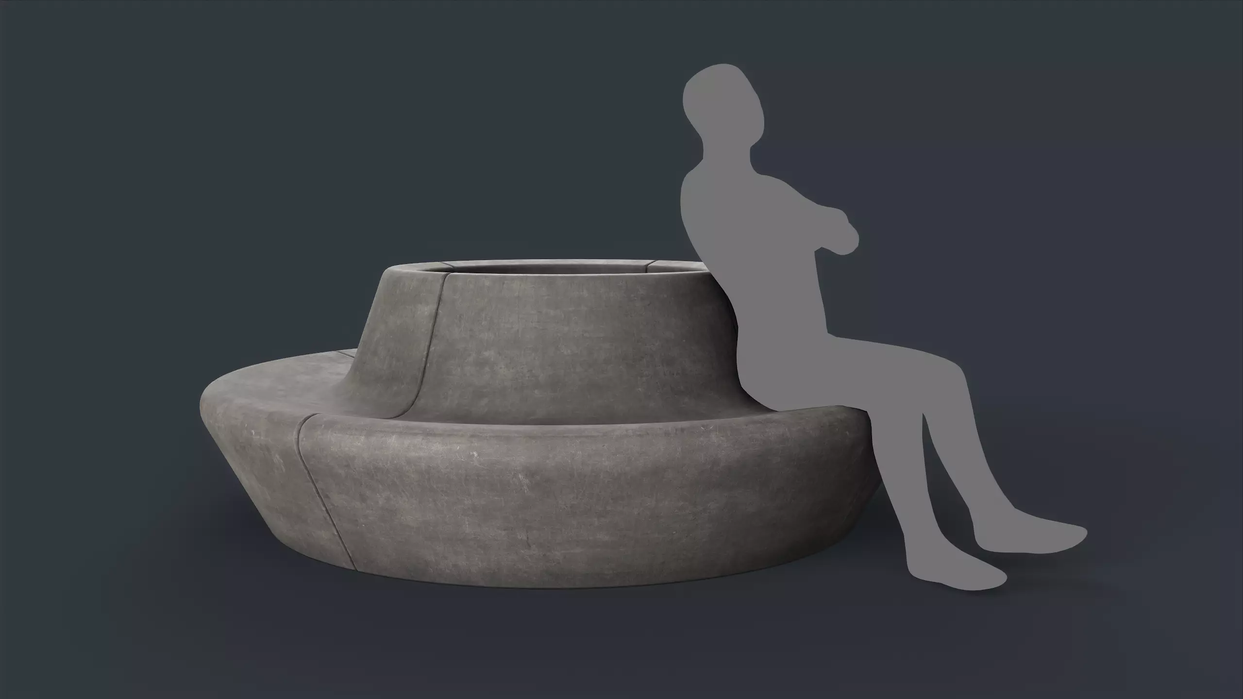 Modern Outdoor Bench 96 PBR Game Ready Low-poly 3D model_0