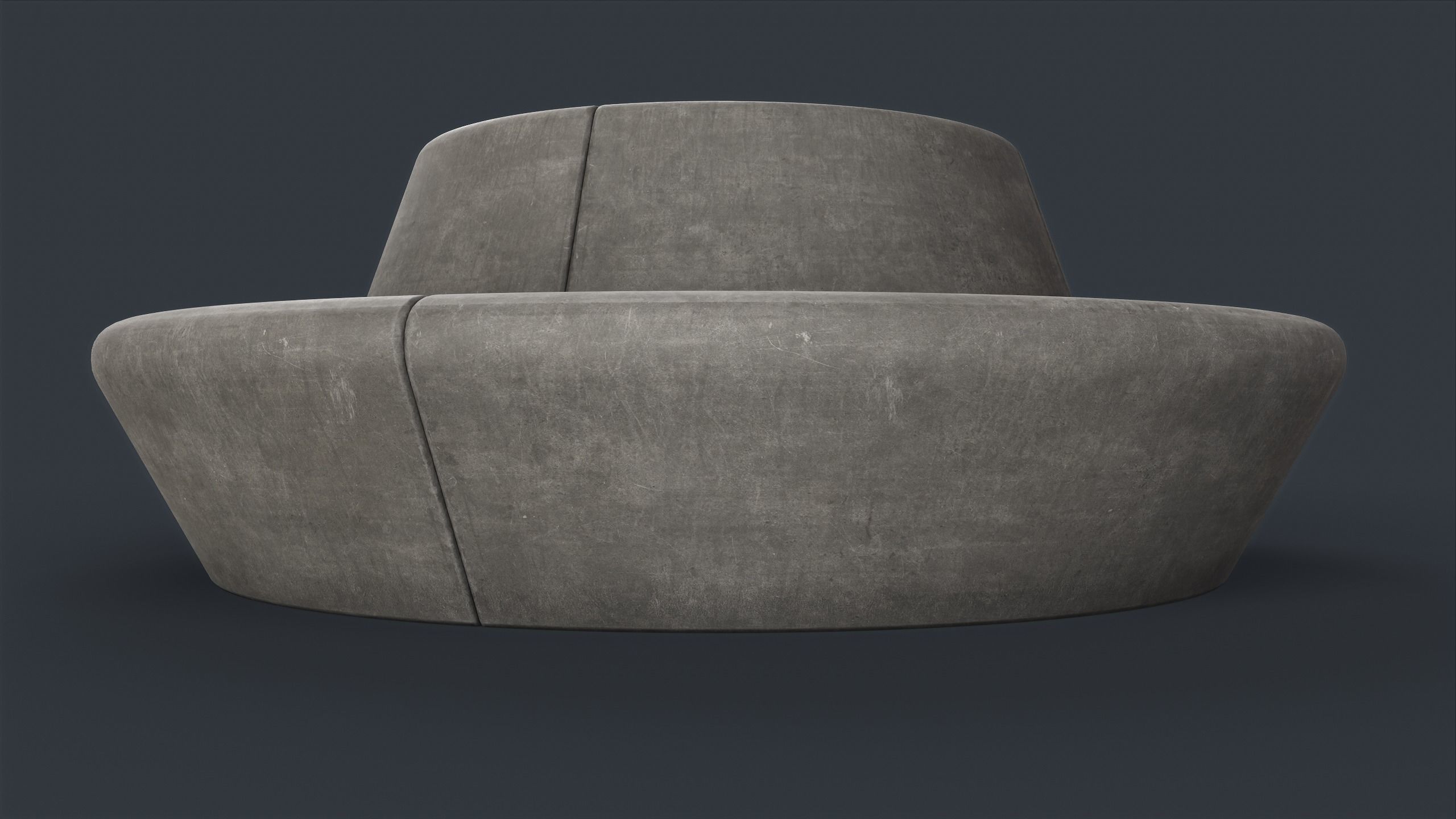 Modern Outdoor Bench 96 PBR Game Ready Low-poly 3D model_5