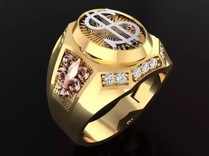 Pattern Rings - Dollar Rings - N6167 3D print model